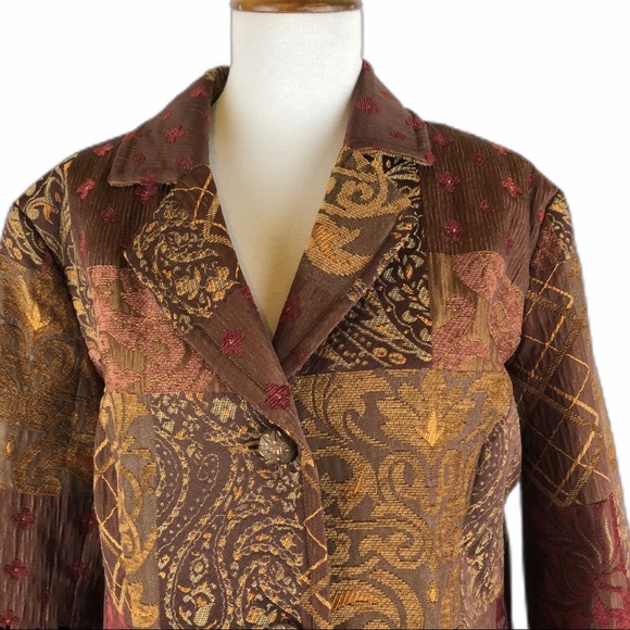 Vintage Erin London boho tapestry blazer coat - Picture 4 of 8